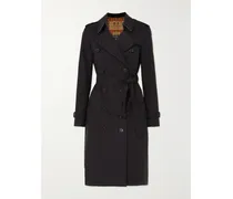 Kensington Long Organic Cotton-gabardine Trench Coat - Black