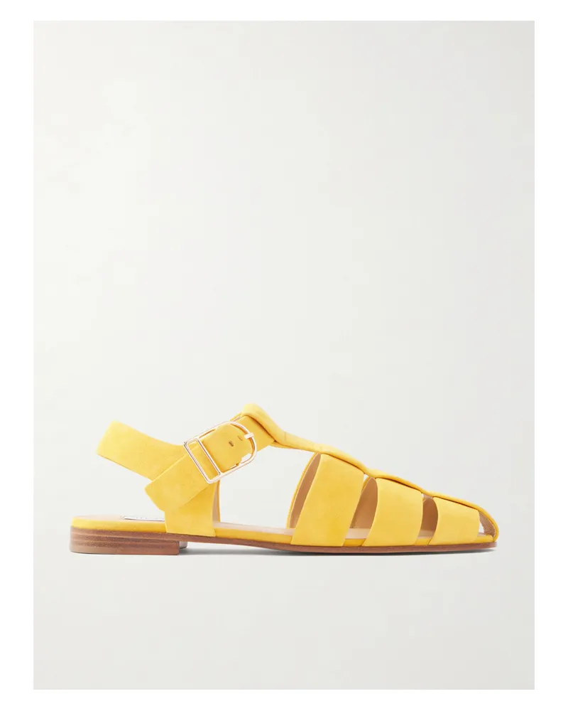 Gabriela Hearst Lynn Sandalen Aus Veloursleder - Gelb Gelb