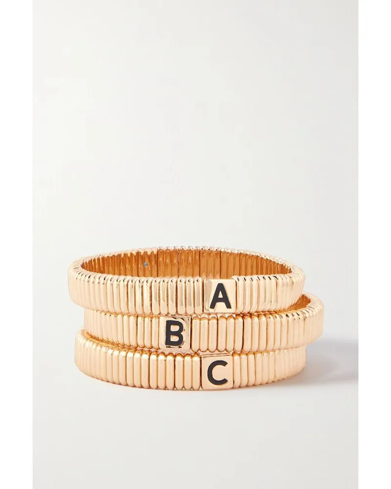 Roxanne Assoulin Alphabet Goldfarbenes Armband Gold