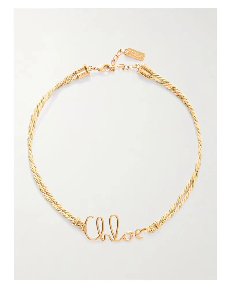 Chloé Kette Mit Kordel Und Goldfarbenen Details Gold