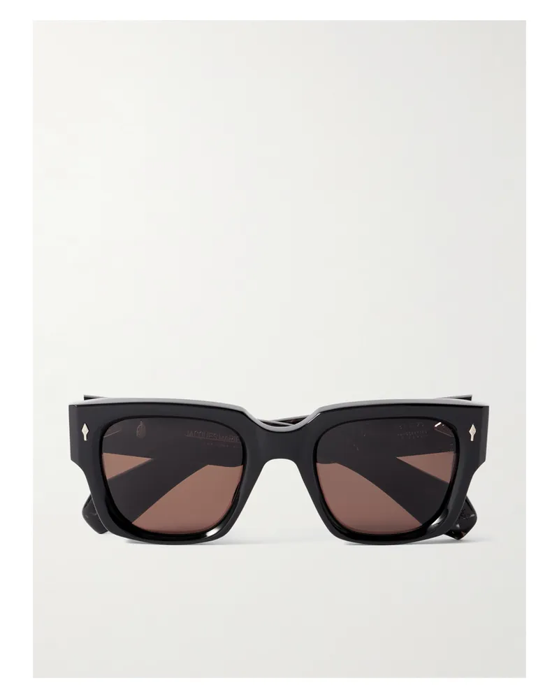 Jacques Marie Mage Enzo Sonnenbrille Mit D-rahmen Aus Azetat - Schwarz Schwarz