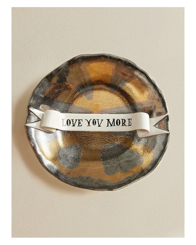 L’OBJET Ruan Hoffmann Love You More Bemalter Teller Aus Ton - Braun Braun