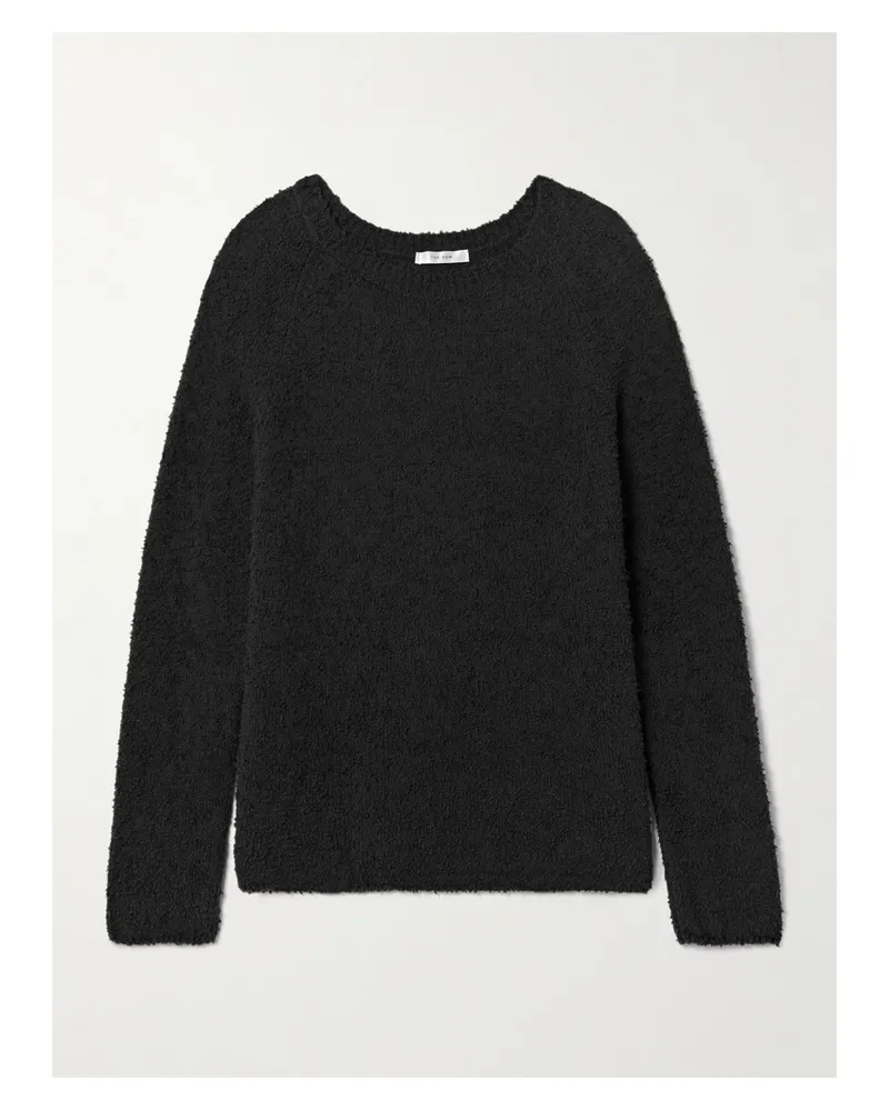 The Row Kathy Pullover Aus Baumwoll-bouclé - Schwarz Schwarz