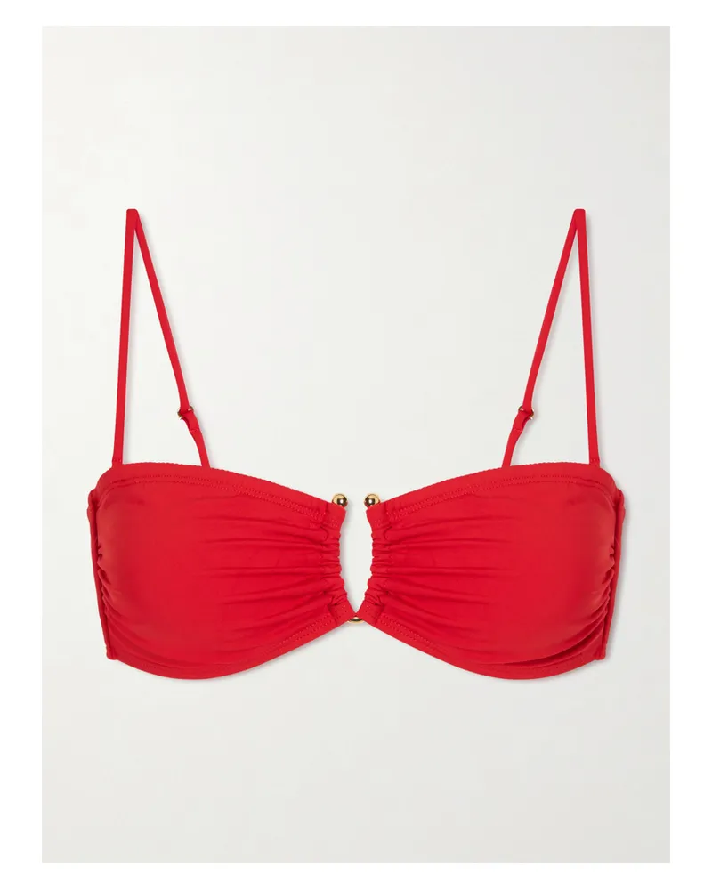 Nili Lotan Embellished Bikini Top - Red Red