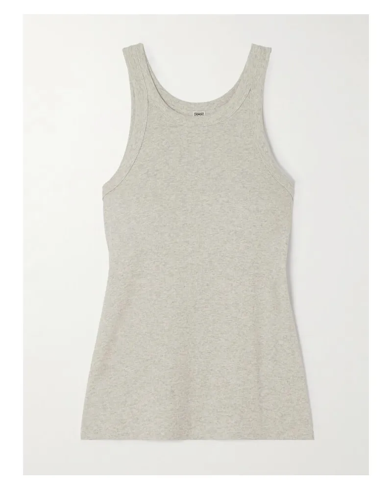 Totême Tanktop Aus Geripptem Jersey Aus Einer Biobaumwollmischung - Grau Grau