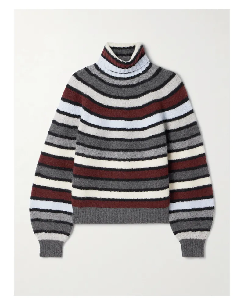 Proenza Schouler Danea Striped Cashmere-blend Turtleneck Sweater - Multi Multi