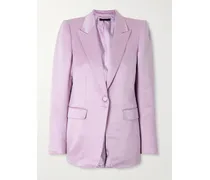 Blazer Aus Duchesse-satin Aus Einer Baumwoll-seidenmischung - Pink