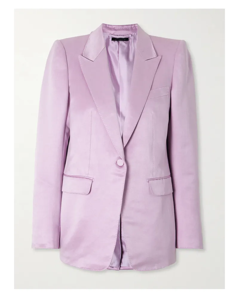 Tom Ford Blazer Aus Duchesse-satin Aus Einer Baumwoll-seidenmischung - Pink Pink