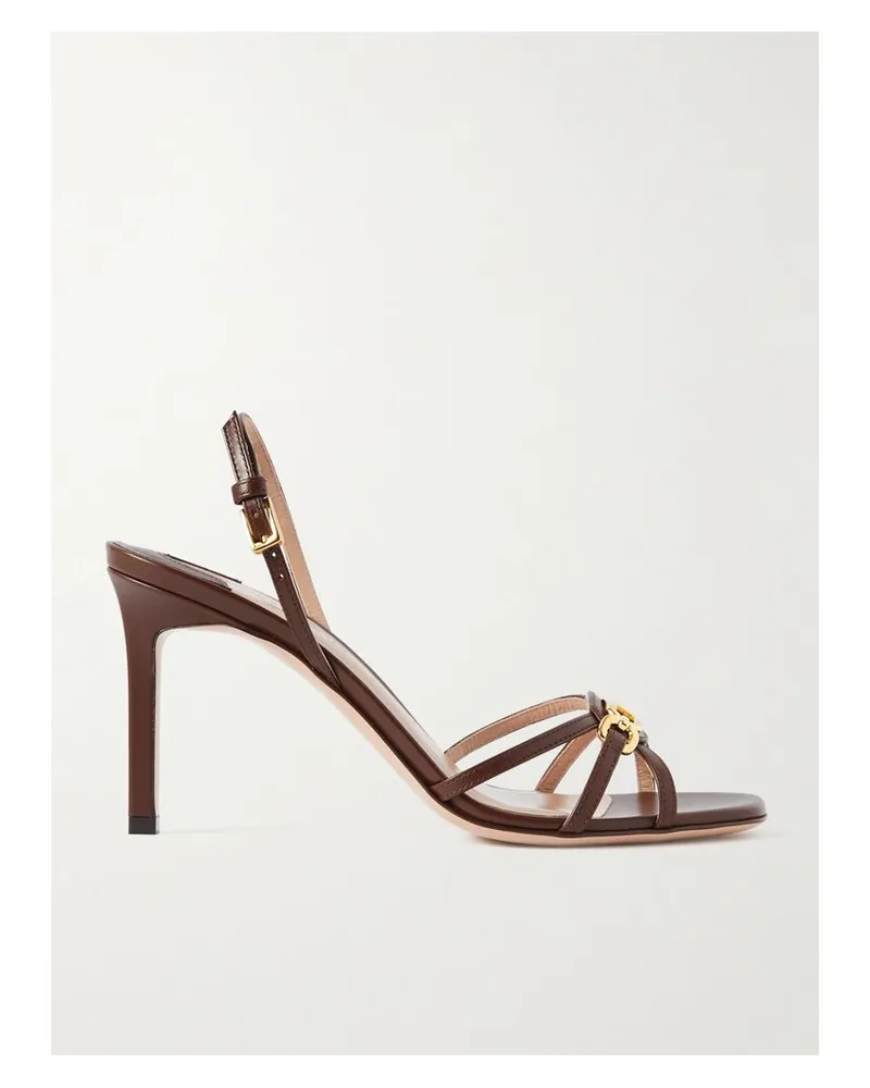 Tom Ford Sandalen Aus Leder Mit Verzierung - Braun Braun