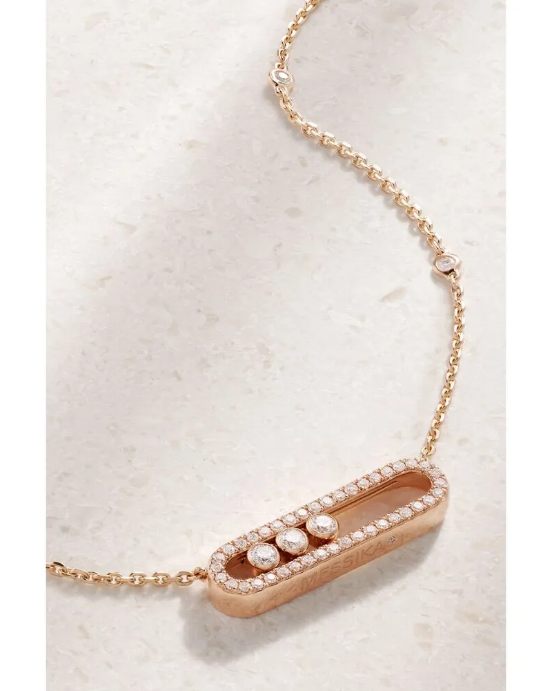 Messika Baby Move Kette Aus 18 Karat Roségold Mit Diamanten Gold