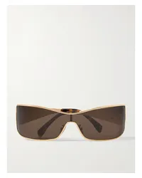 Celine farbene Sonnenbrille mit Eckigem Rahmen Gold