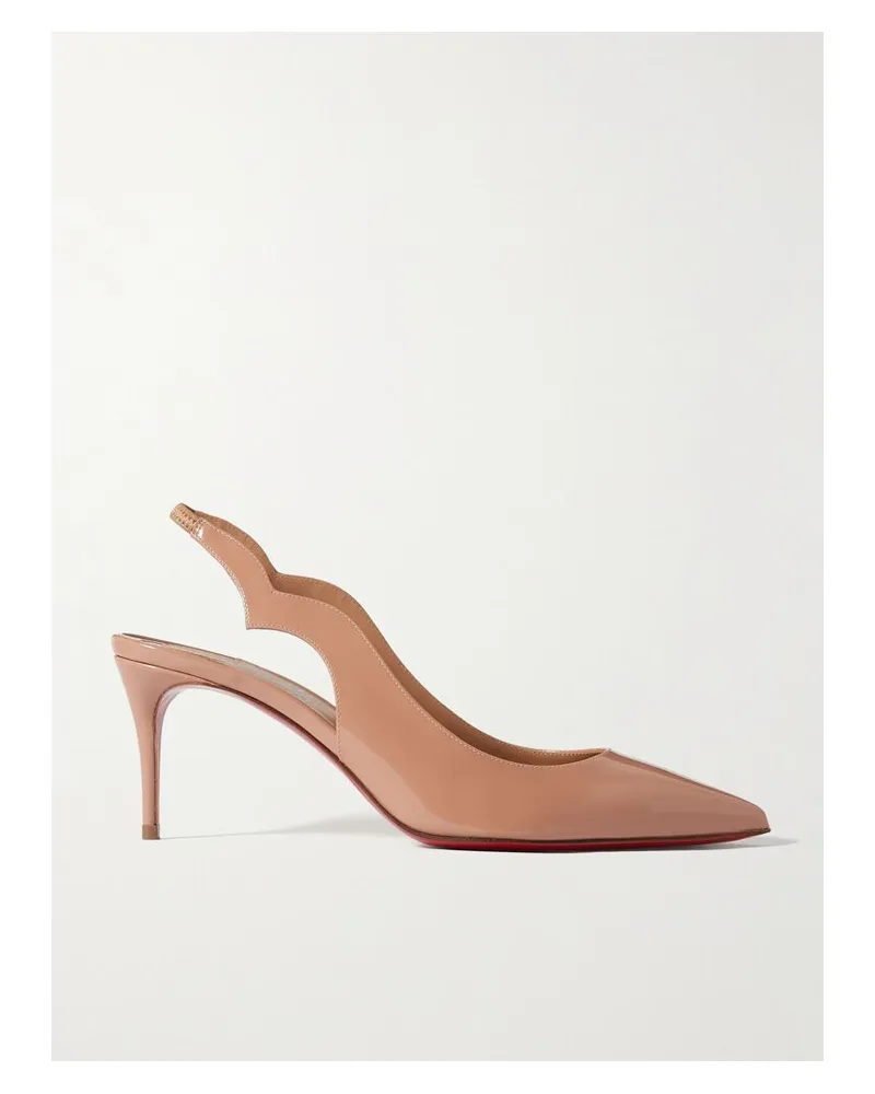 Christian Louboutin Hot Chick 70 Slingback-pumps Aus Lackleder - Neutral Neutral