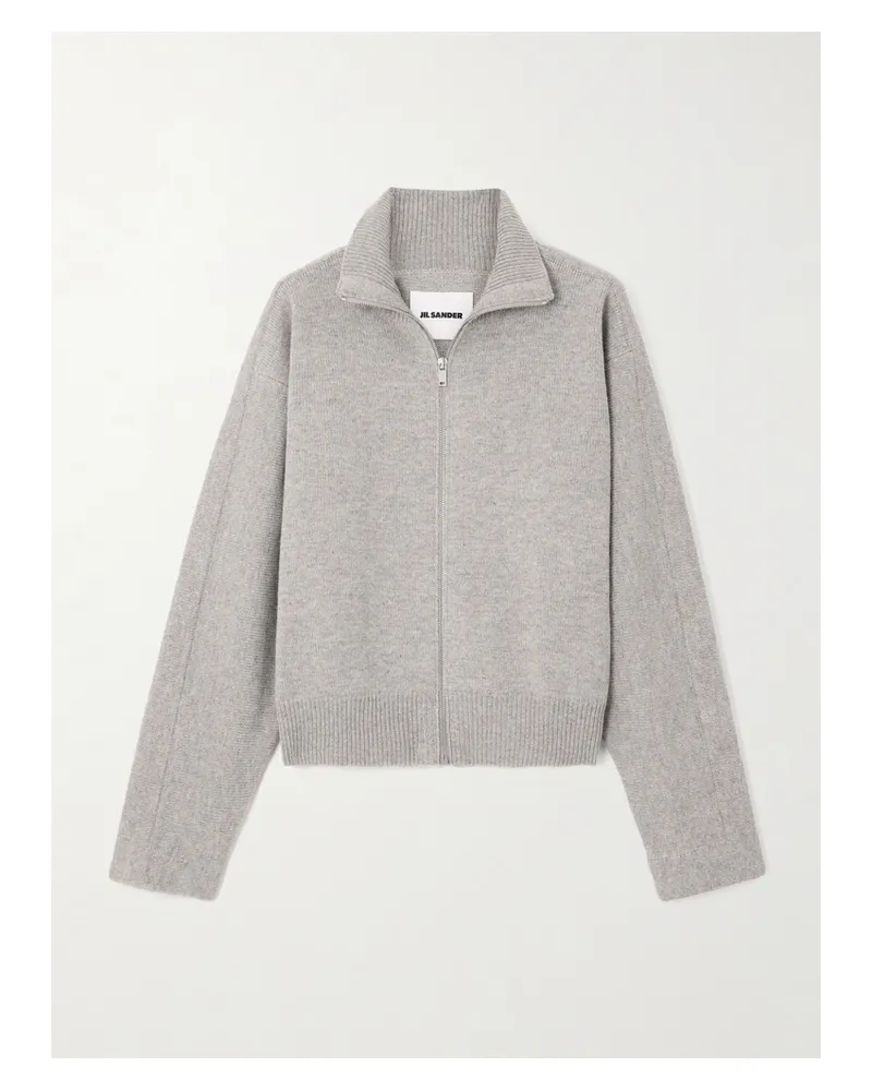 Jil Sander Cardigan Aus Einer Wollmischung Mit Stehkragen - Grau Grau