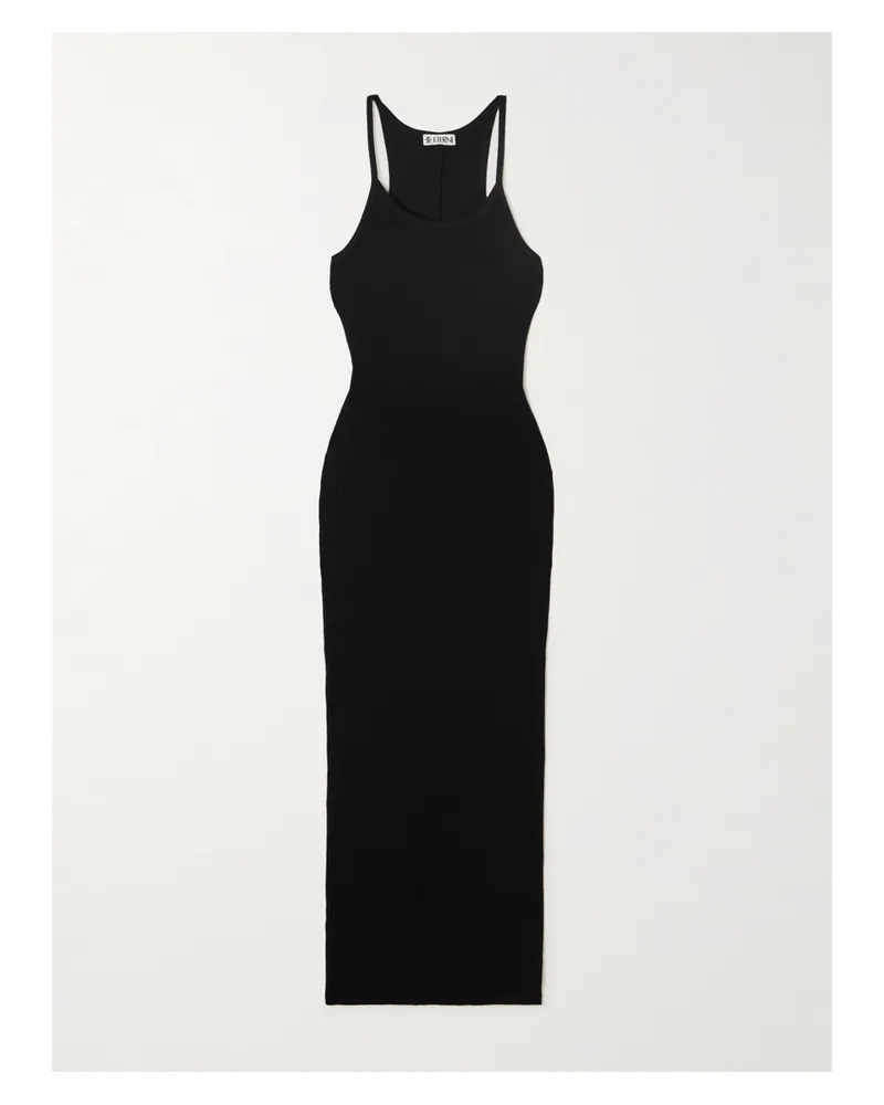 ÉTERNE Tank Ribbed Stretch-jersey Maxi Dress - Black Black