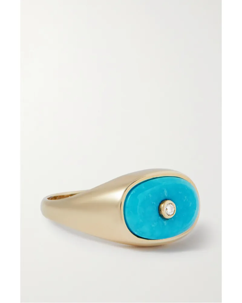 Pascale Monvoisin Orso Ring aus 9 Karat Gold Blau