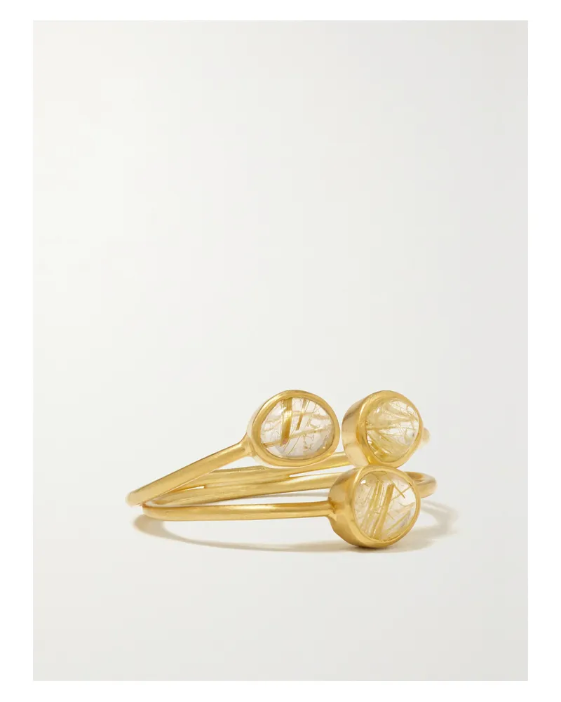 Pippa Small Ring Aus 18 Karat Gold Mit Quarzen Gold