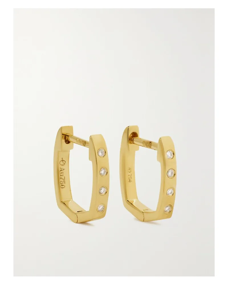 Octavia Elizabeth Net Sustain Ivy Ohrringe Aus Recyceltem 18 Karat Gold Mit Diamanten Gold