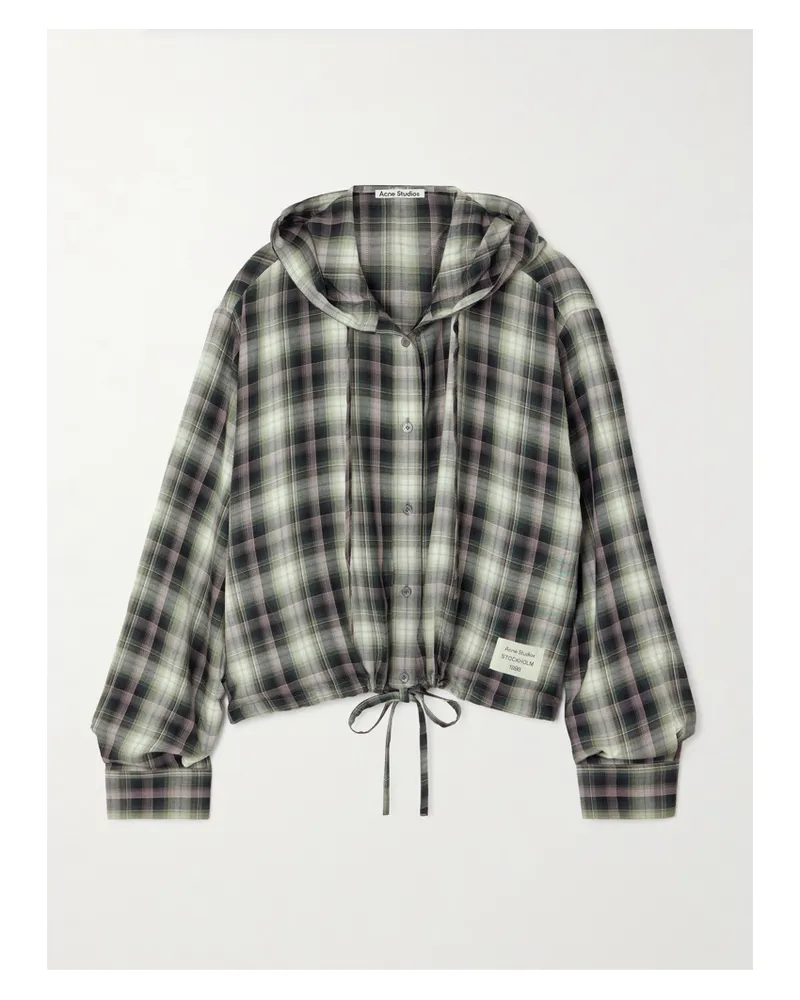 Acne Studios Hemd Aus Kariertem Webstoff Mit Applikation Und Kapuze - Mehrfarbig Mehrfarbig