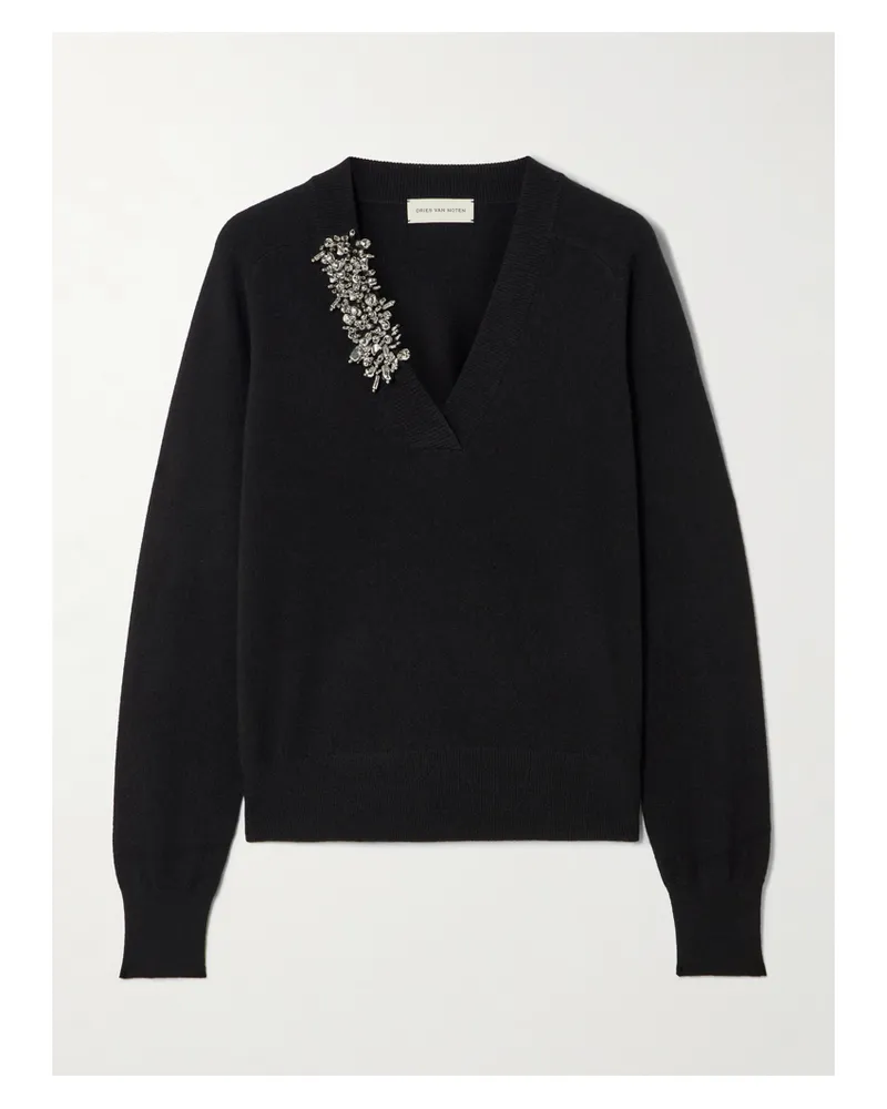 Dries van Noten Kaschmirpullover Mit Verzierung - Schwarz Schwarz