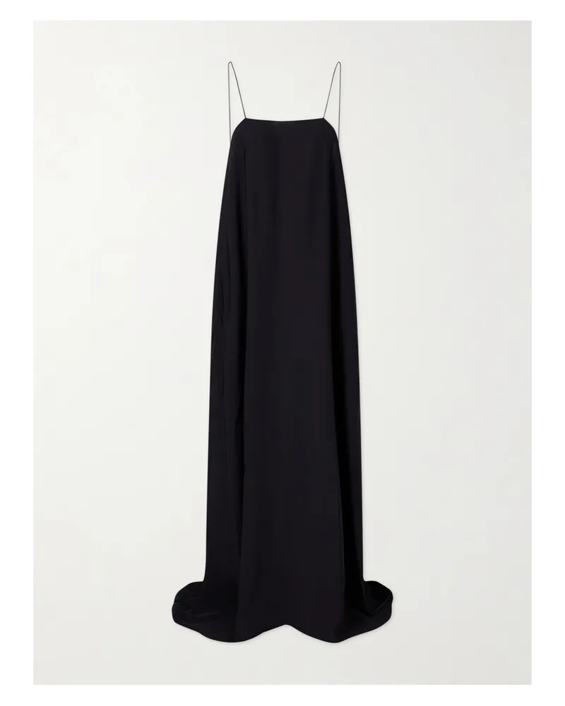 Ralph Lauren Erickson Satin Maxi Dress - Black Black