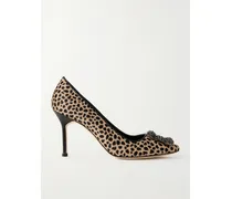 Hangisi 90 Embellished Leopard-print Calf Hair Pumps - Animal Print