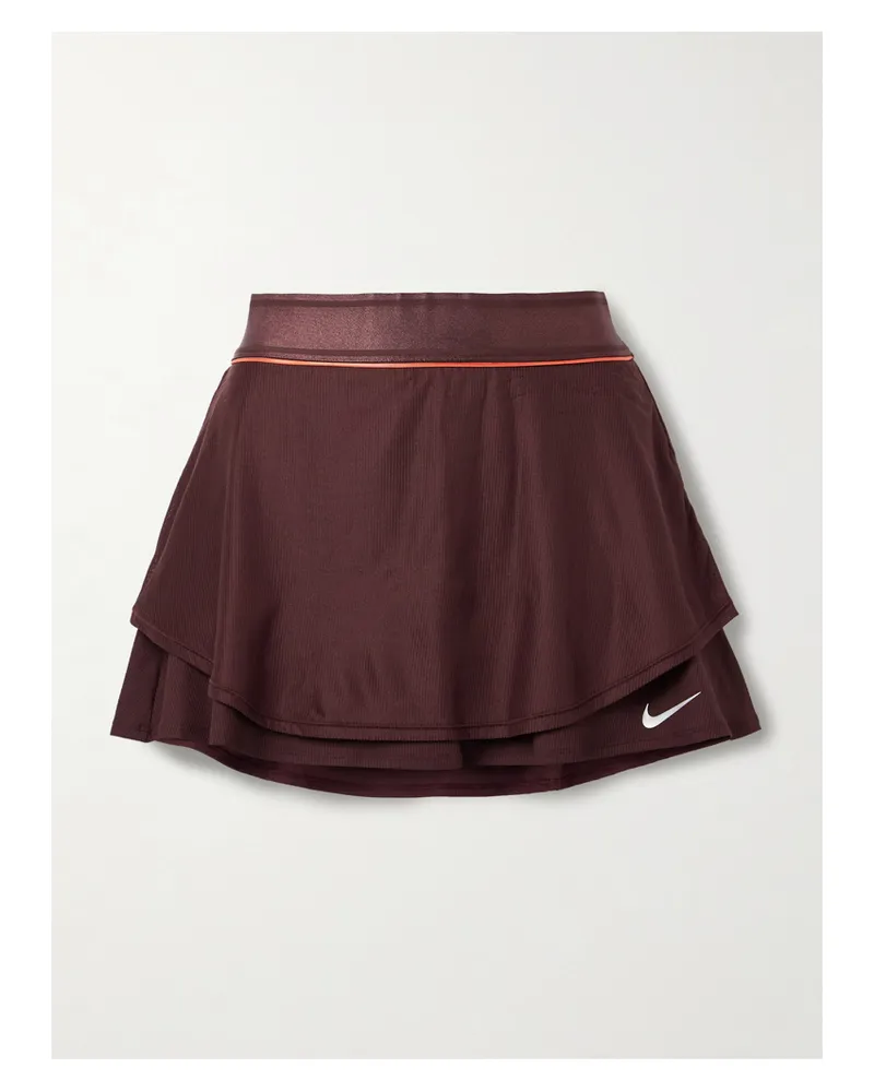 Nike Nikecourt Slam Mehrlagiger Tennis-rock Aus Geripptem Dri-fit-material - Burgunder Burgunder