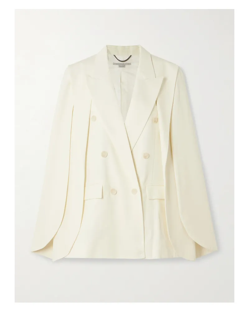 Stella McCartney Blazer Aus Twill Aus Einer Wollmischung Mit Cape-effekt - Creme Creme