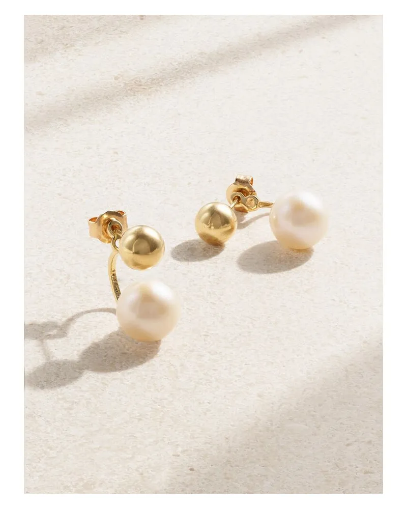 MATEO Ohrringe Aus 14 Karat Gold Mit Perlen Gold