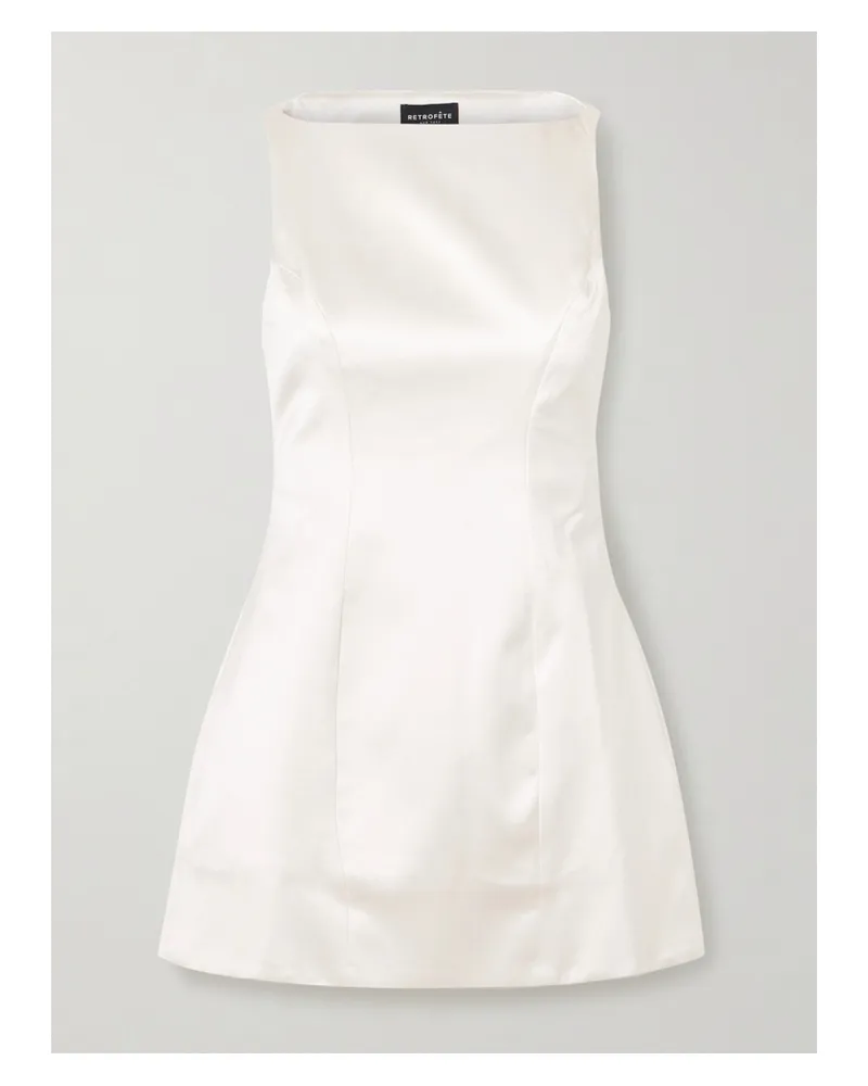 Retrofête Livle Minikleid Aus Duchesse-satin - Creme Creme
