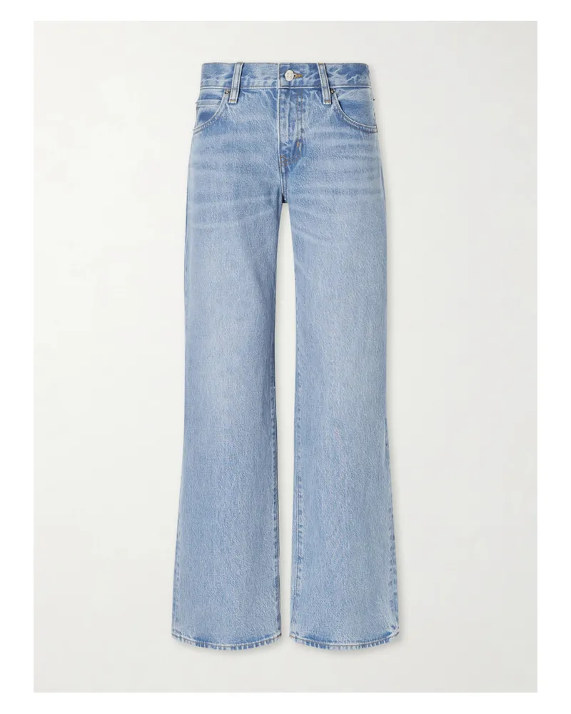 Frame Denim The Lowkey Low-rise Straight-leg Jeans - Blue Blue