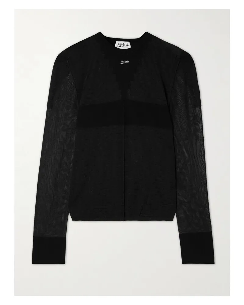 Jean Paul Gaultier Oberteil Aus Strick - Schwarz Schwarz