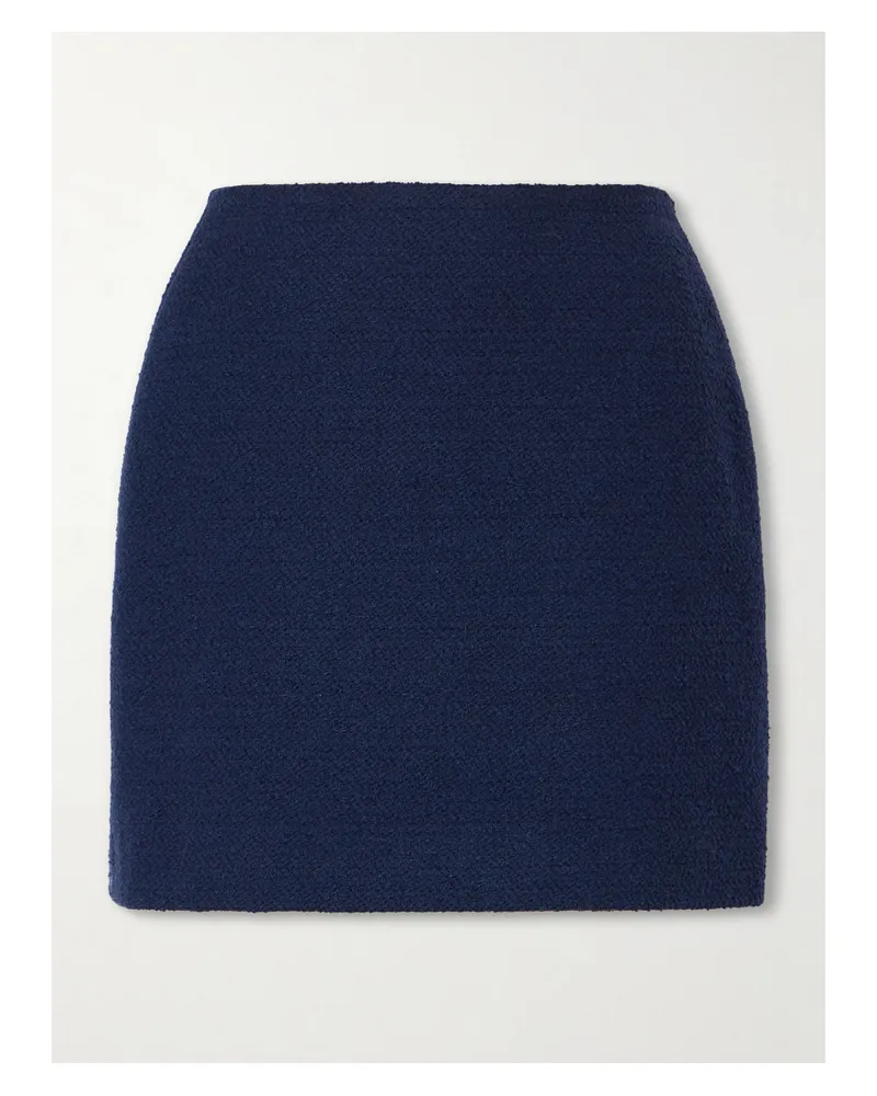 Oscar de la Renta Cotton-blend Tweed Mini Skirt - Blue Blue
