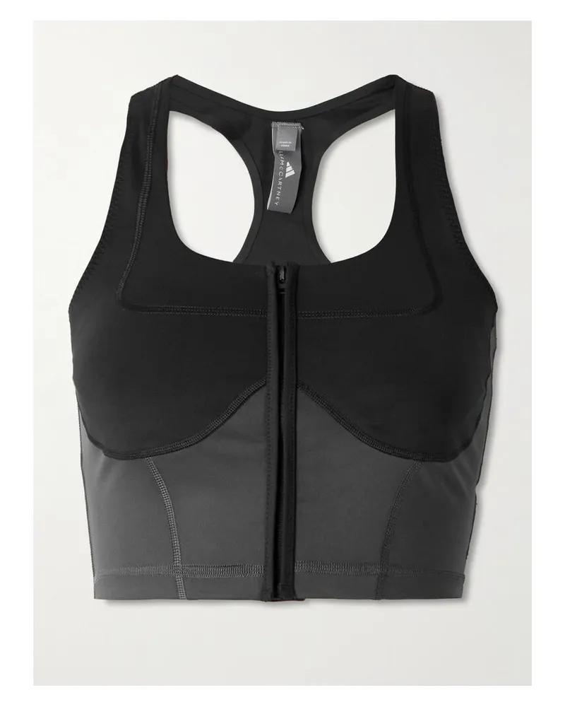 adidas Verkürztes Bustier Aus Stretch-material - Schwarz Schwarz