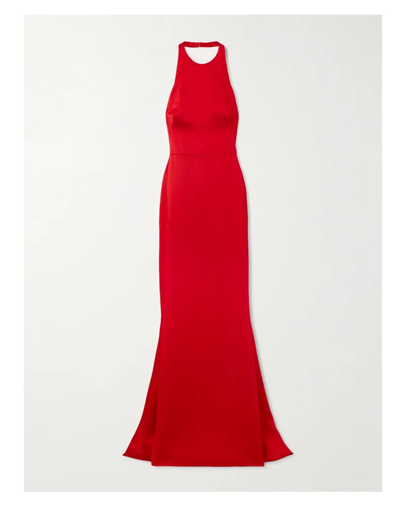 Givenchy Neckholder-robe Aus Glänzendem Crêpe - Rot Rot