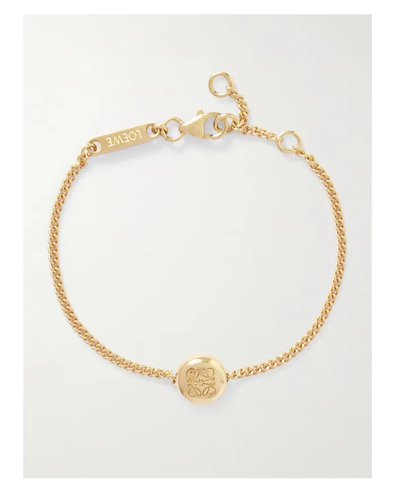 Loewe Anagram Pebble Armband Aus Vergoldetem Silber Gold