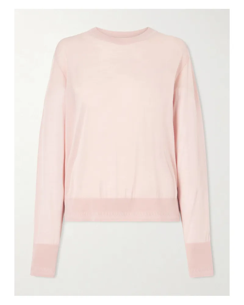 Another Tomorrow Pullover Aus Merinowolle - Pink Pink