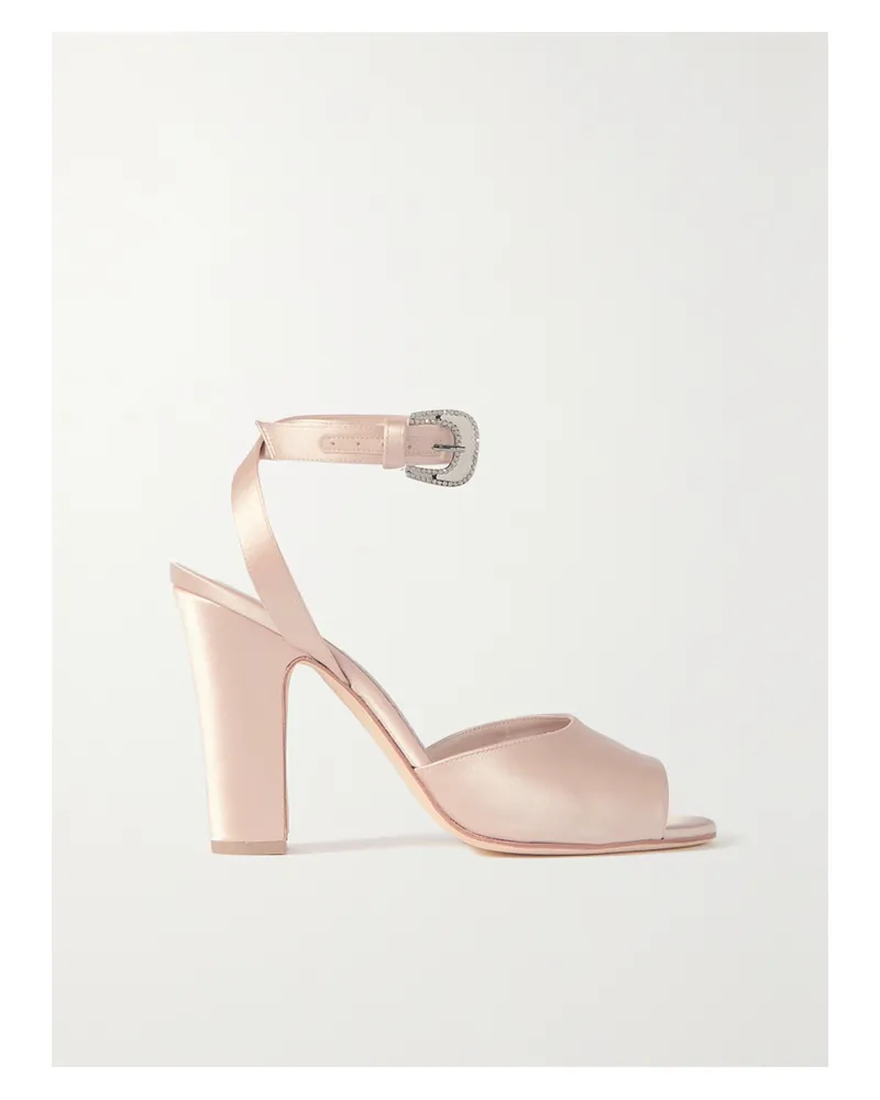 Manolo Blahnik Elohbita 105 Sandalen Aus Satin Mit Verzierung - Neutral Neutral