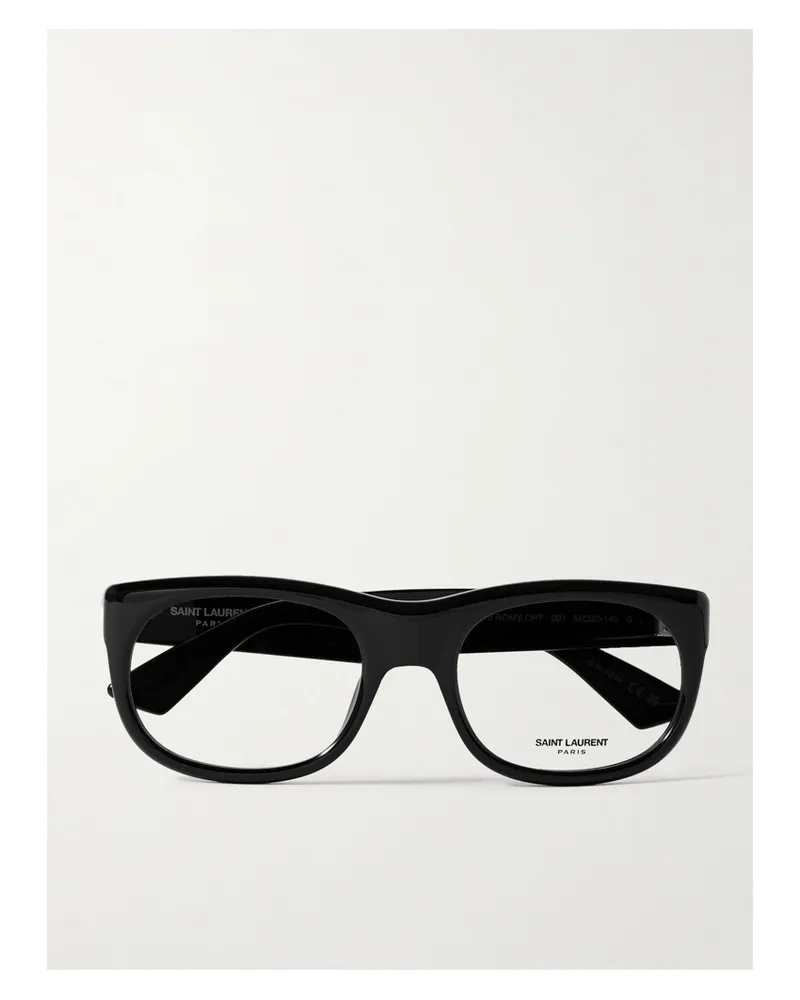 Saint Laurent Romy Brille Mit Rundem Rahmen Aus Azetat - Schwarz Schwarz
