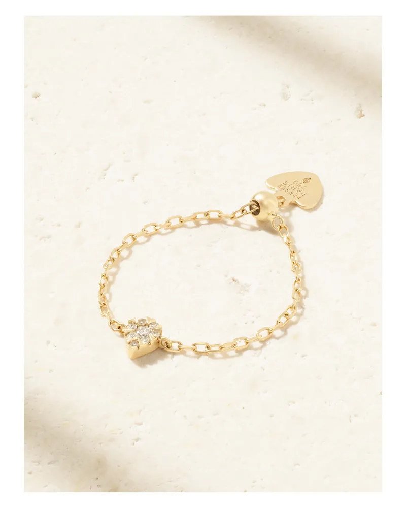 PERSEE Floating Ring Aus 18 Karat Gold Mit Diamanten Gold