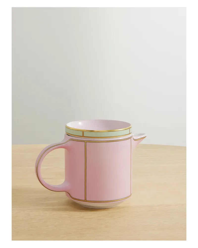 Ginori 1735 Colonna Kaffeekanne aus Porzellan Pink