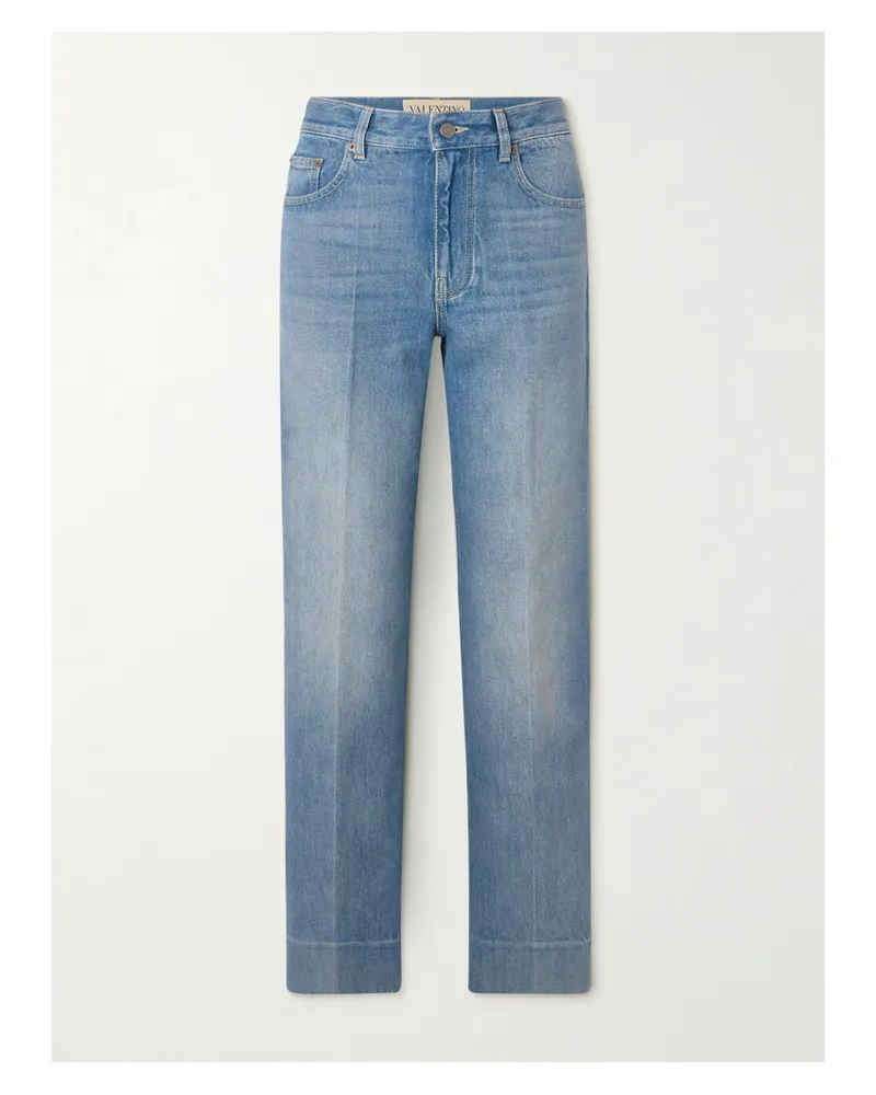 Valentino Garavani Halbhohe Jeans Mit Geradem Bein - Blau Blau