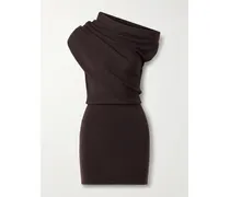 Mabel Asymmetrisches Minikleid Aus Wolle Mit Raffungen - Braun