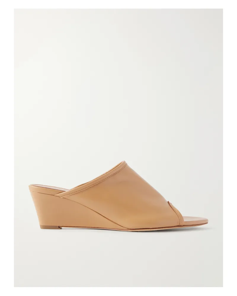 aeyde Suzanne Leather-trimmed Mesh Sandals - Neutrals Neutrals