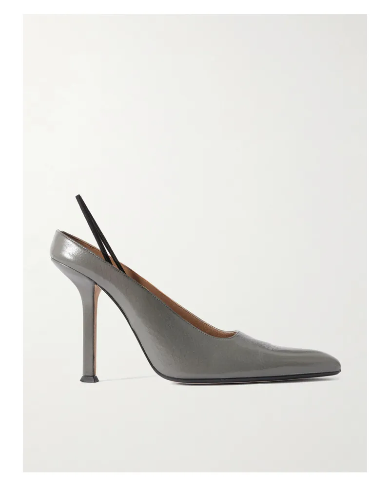 Calvin Klein Suki Wandelbare Pumps Aus Leder In Knitteroptik - Grau Grau