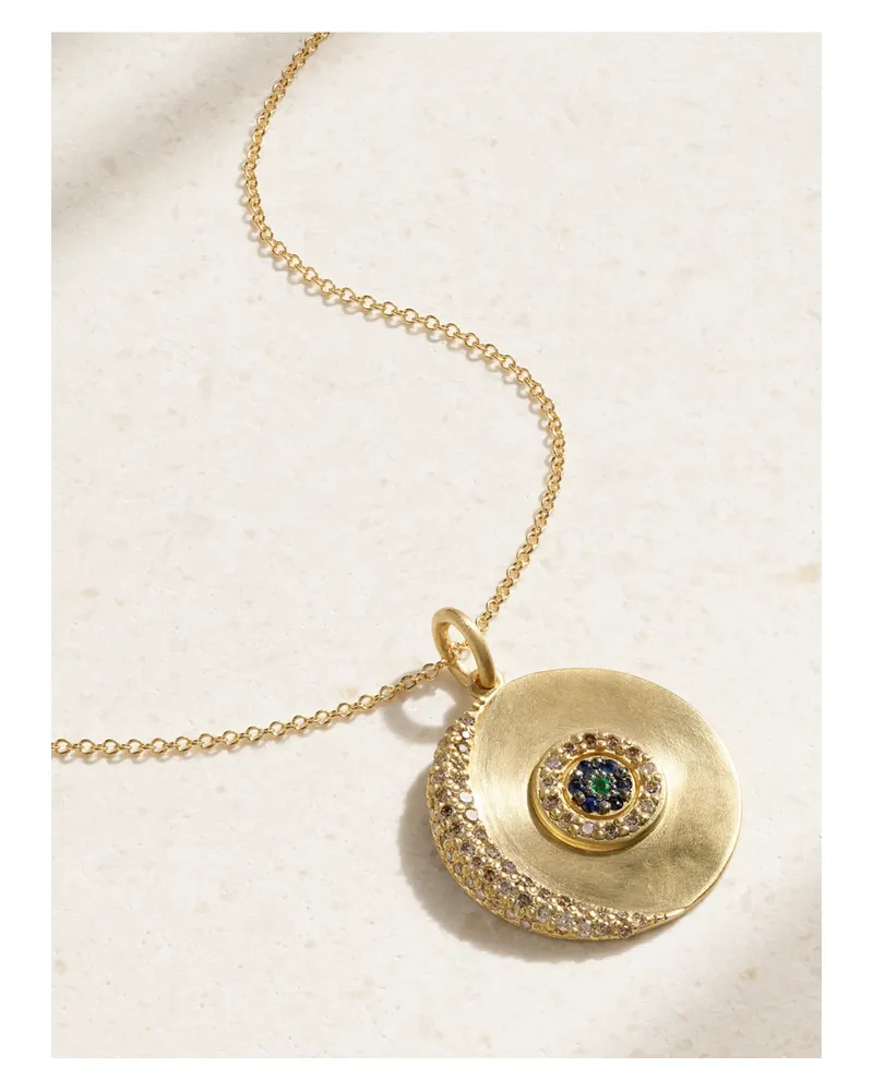 Ileana Makri Kette Aus 18 Karat Gold Mit Mehreren Steinen Gold
