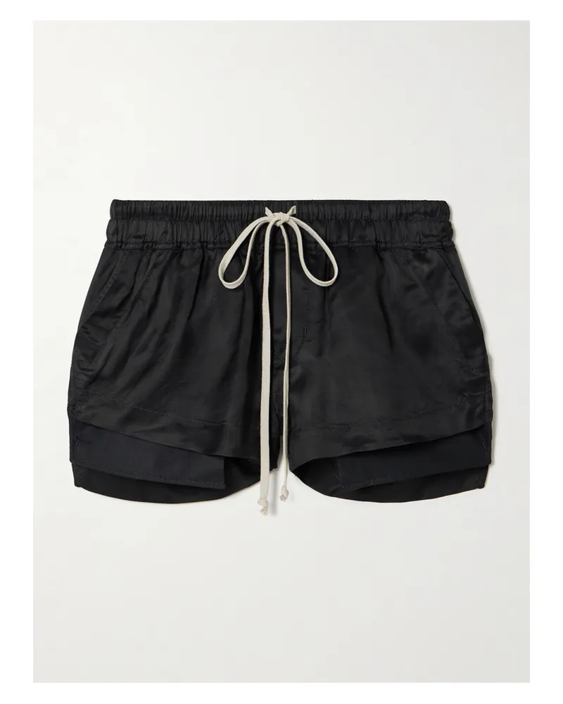 Rick Owens Fog Shorts Aus Twill - Schwarz Schwarz