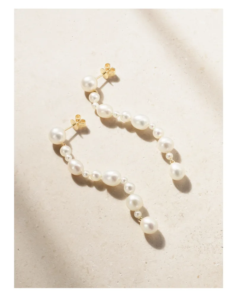 Sophie Bille Brahe Amis De La Perle Ohrringe Aus Recyceltem 14 Karat Gold Mit Perlen Gold