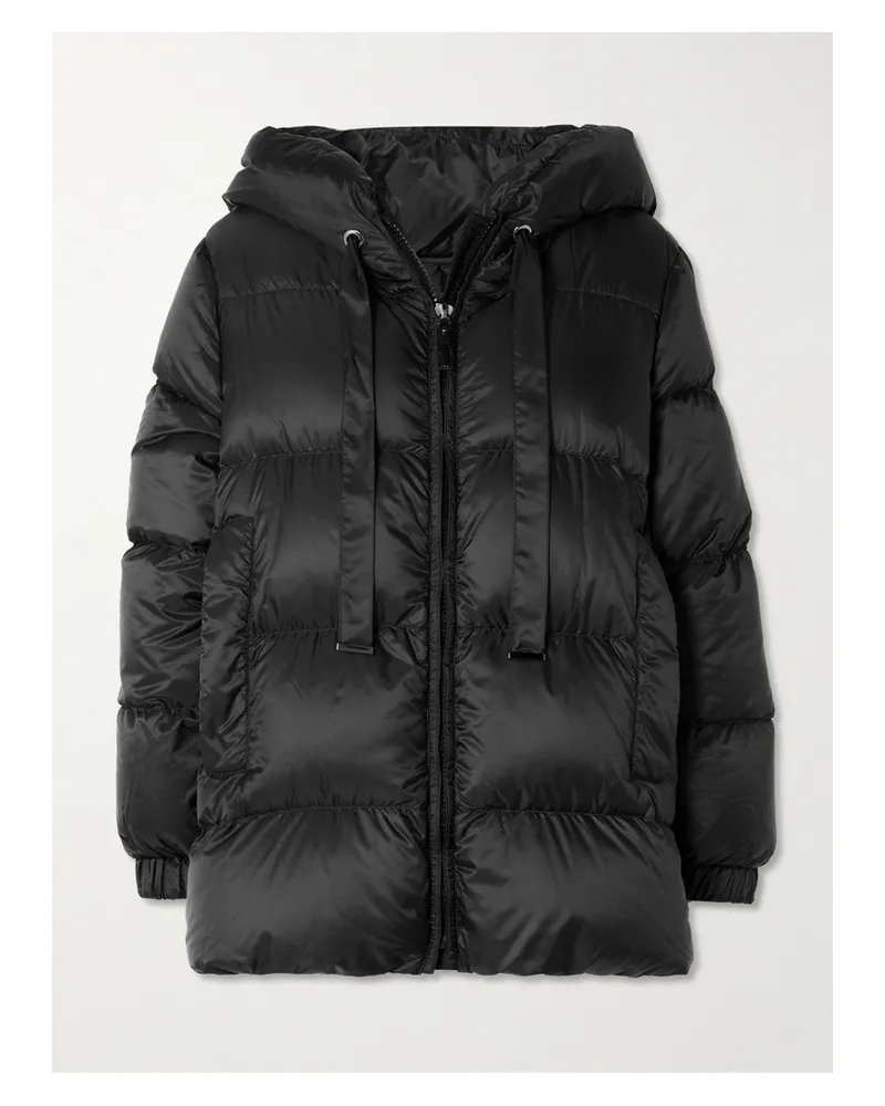 Max Mara The Cube Seia Daunenjacke Aus Gestepptem Shell Mit Kapuze - Schwarz Schwarz