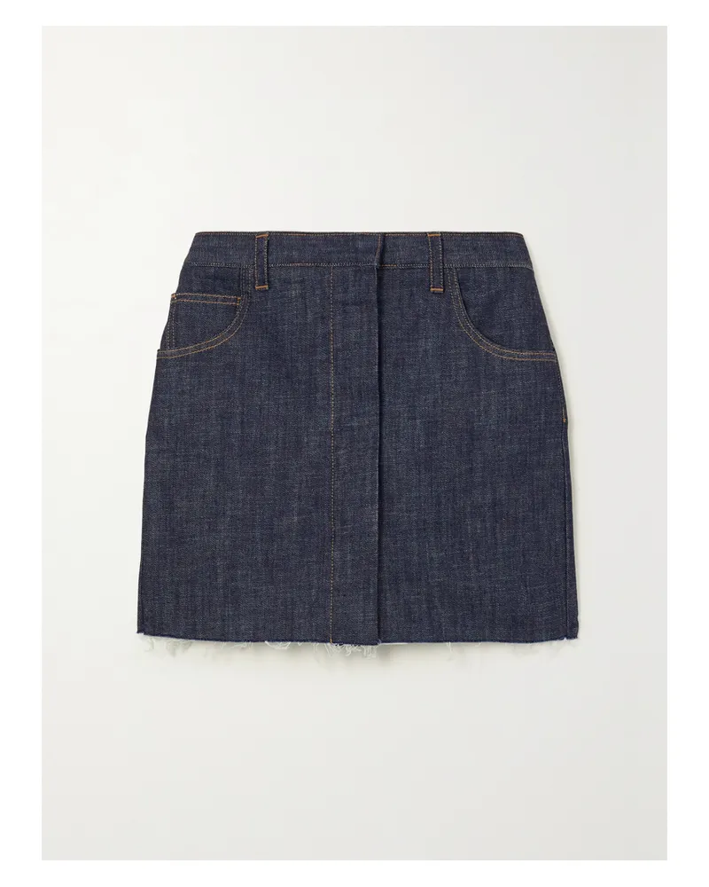 AZ FACTORY Lutz Huelle Mini-jeansrock Mit Fransen - Blau Blau