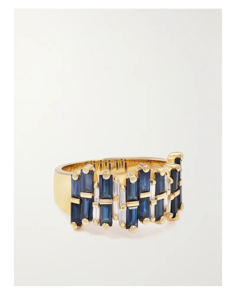 Suzanne Kalan Ring Aus 18 Karat Gold Mit Saphiren Und Diamanten Gold